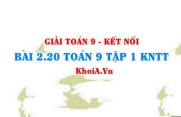 Bài 2.20 SGK Toán 9 tập 1 Kết nối tri thức